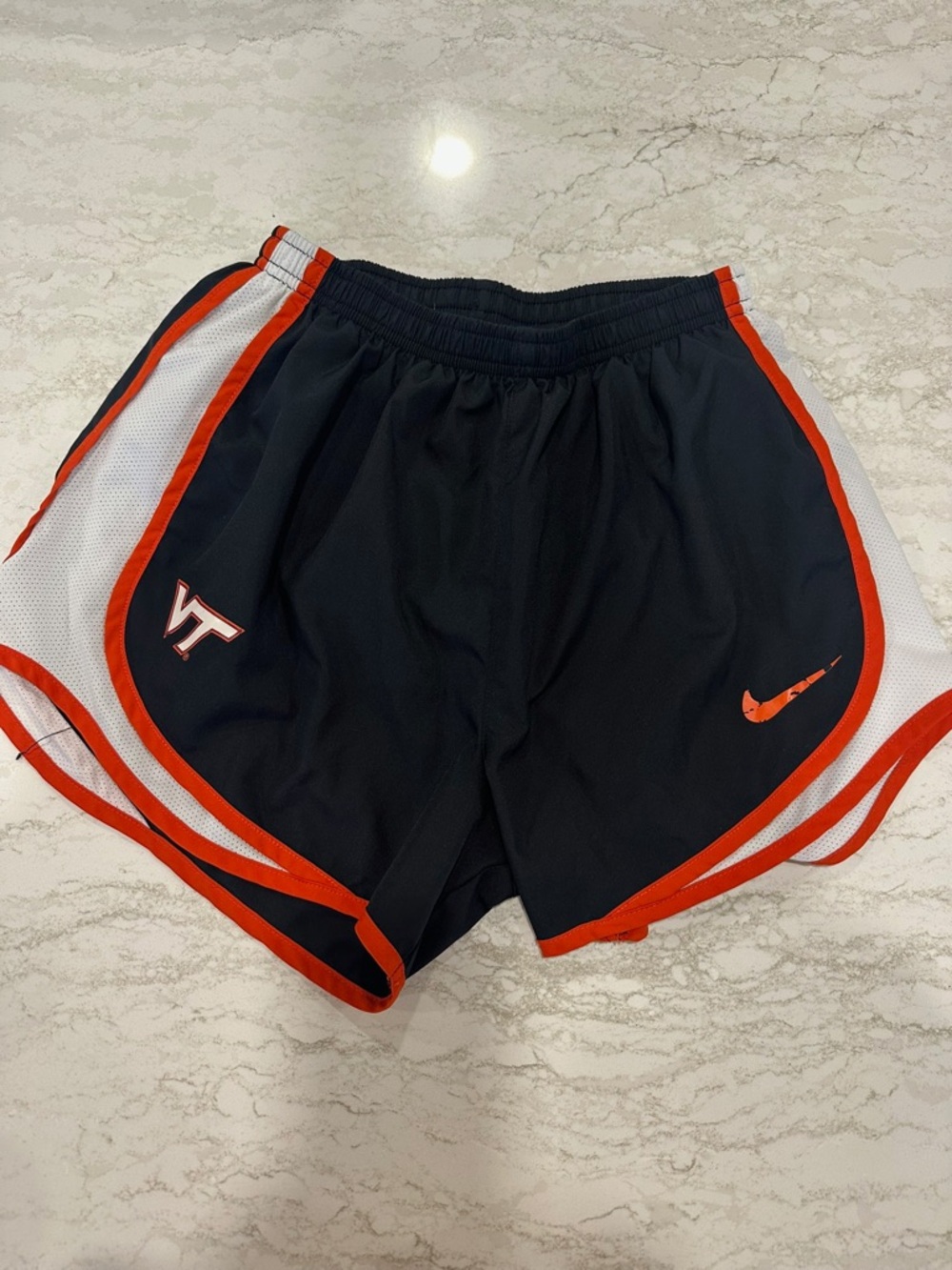 Nike Women's Black and Red Athletic Shorts